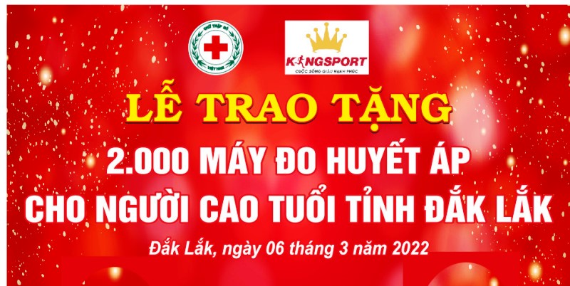 Hội Chữ Thập đỏ tỉnh tặng 2000 máy đo huyết áp cho người cao tuổi
