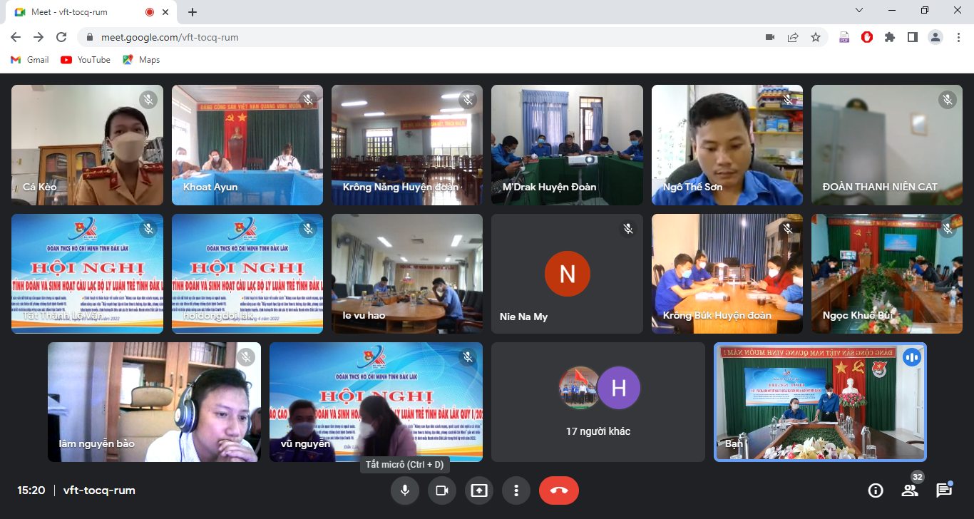 Hội nghị Báo cáo viên Tỉnh đoàn và sinh hoạt Câu lạc bộ Lý luận trẻ tỉnh Đắk Lắk quý I/2022