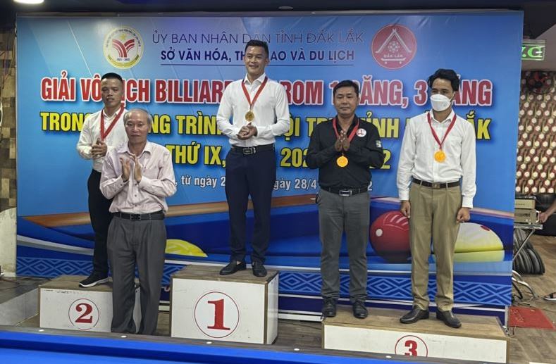 Kết thúc Giải Vô địch Billards carom 1 băng, 3 băng