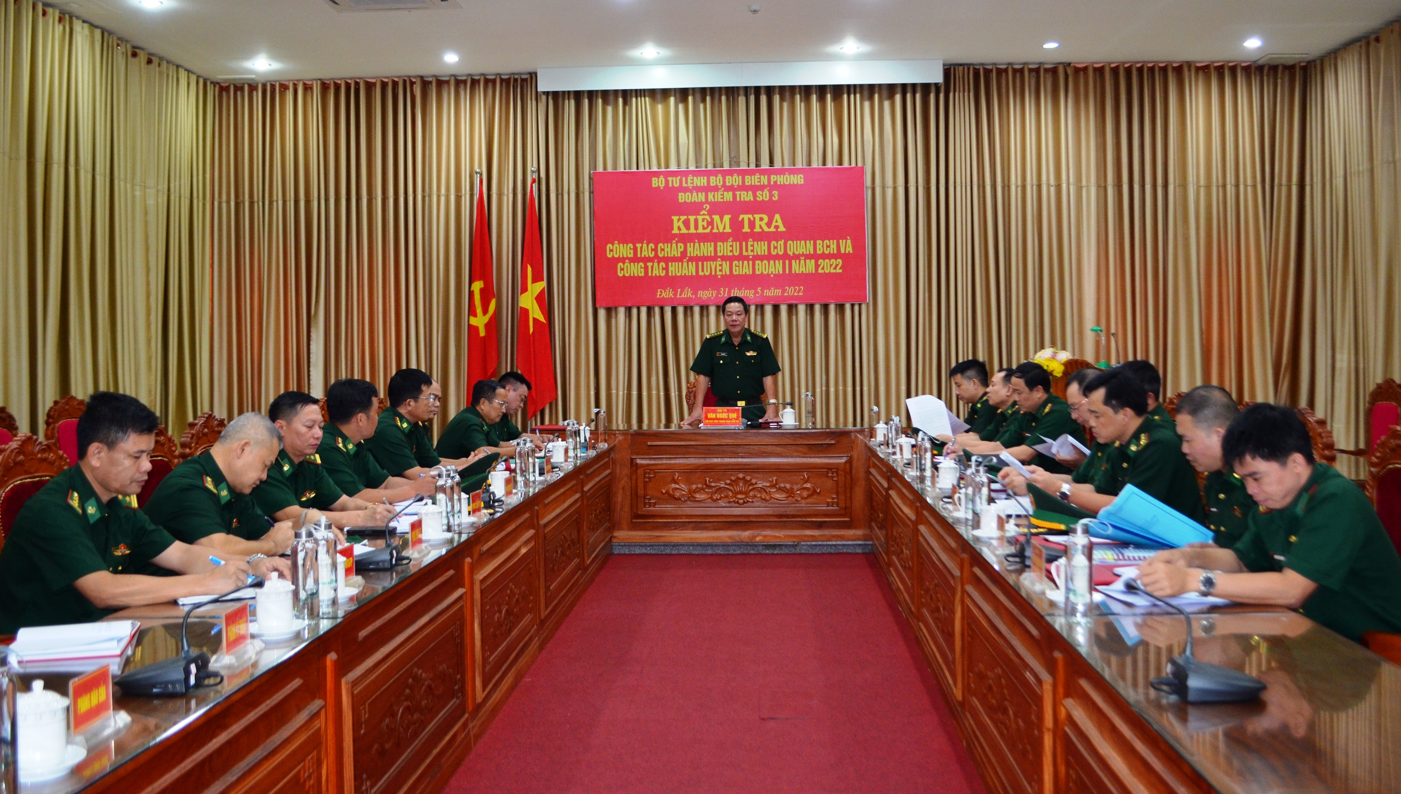 Kiểm tra công tác chấp hành điều lệnh và công tác huấn luyện tại Bộ đội Biên phòng tỉnh Đắk Lắk