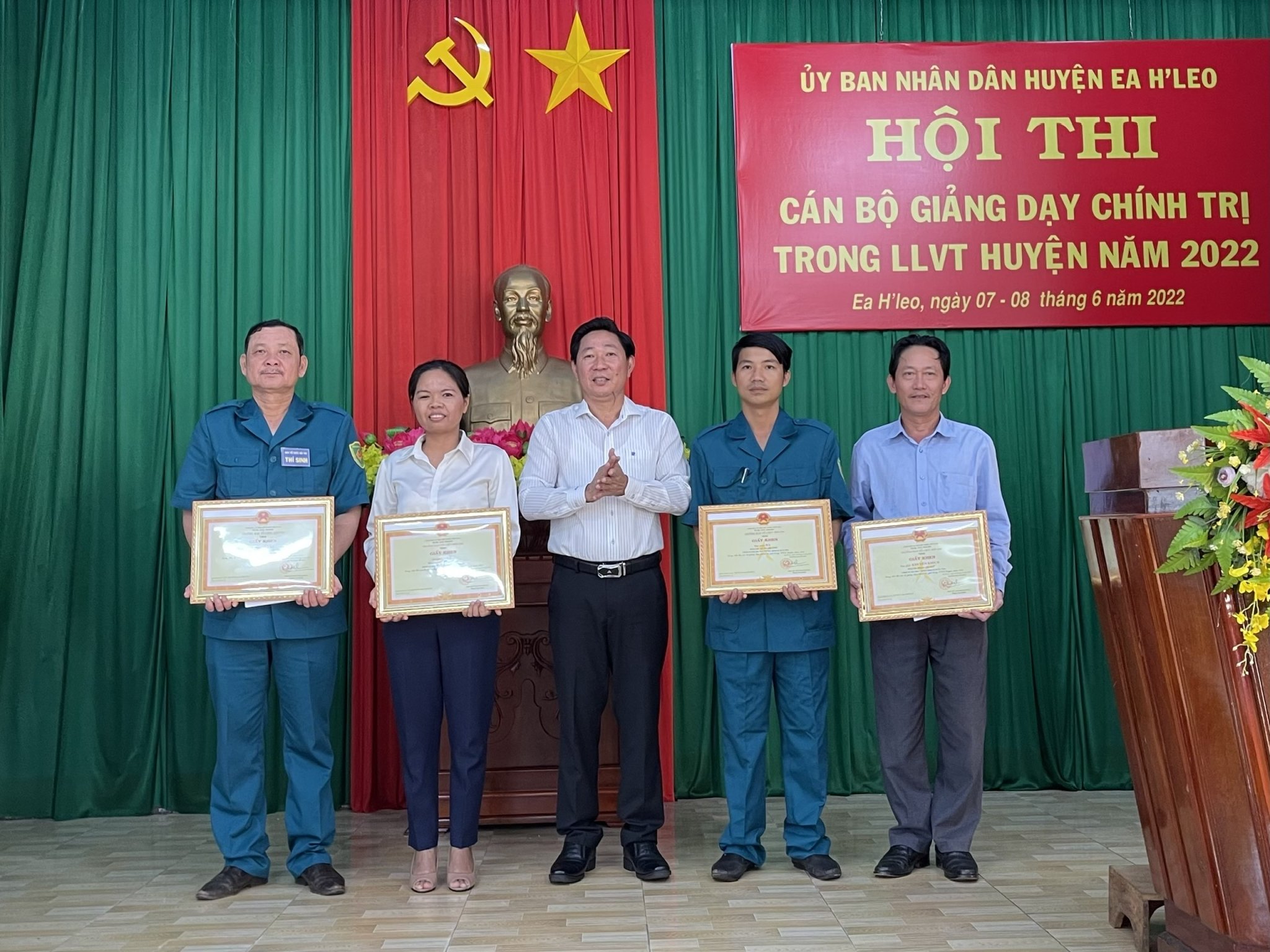 Hội thi cán bộ giảng dạy chính trị trong lực lượng vũ trang huyện Ea H’leo năm 2022