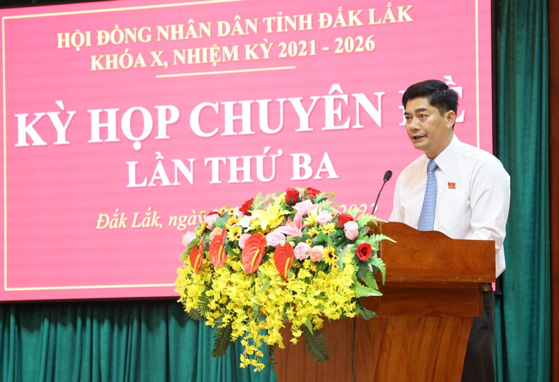 Kỳ họp chuyên đề lần thứ ba, HĐND tỉnh khóa X, nhiệm kỳ 2021-2026