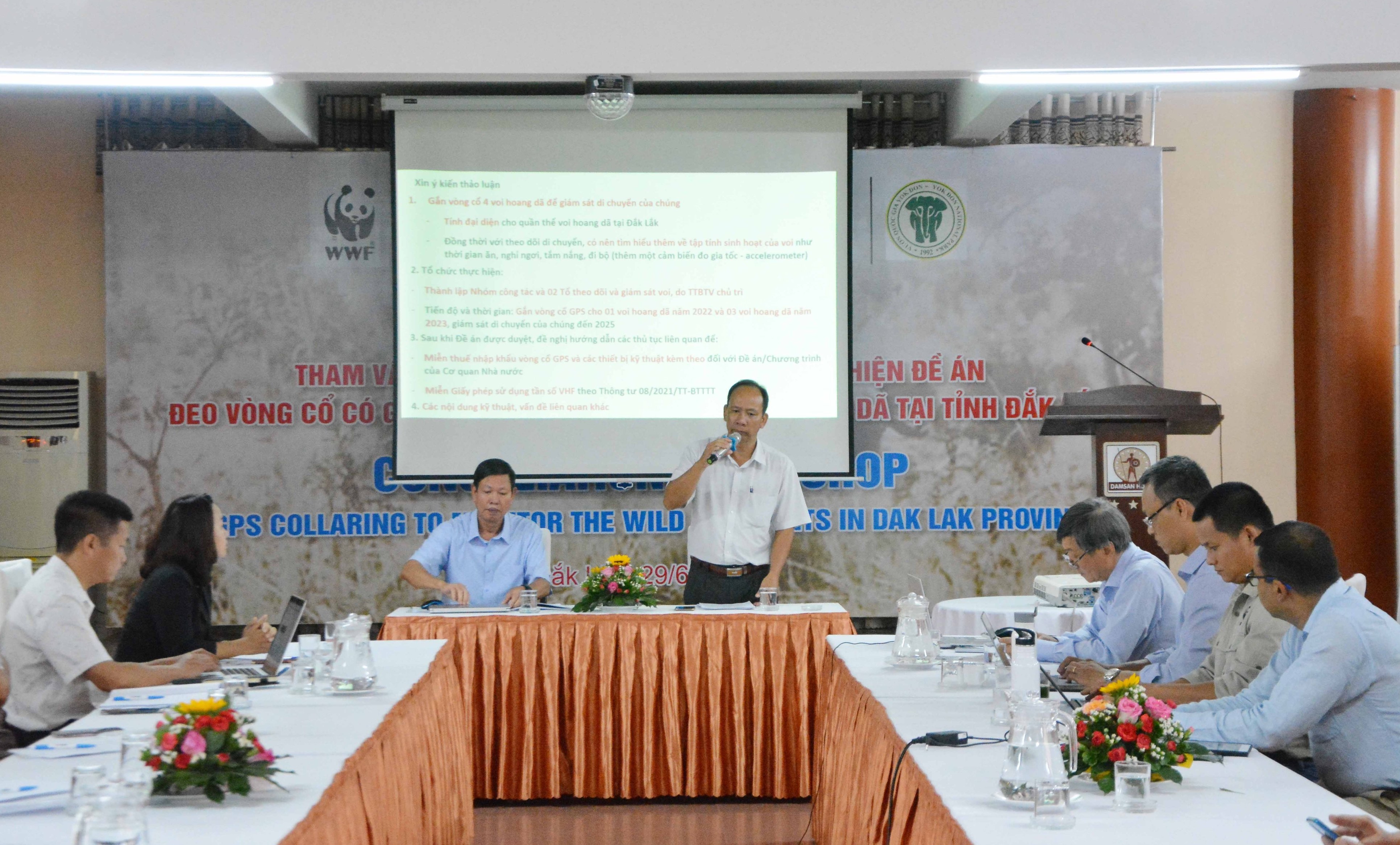 Hội thảo tham vấn ý kiến gắn định vị GPS giám sát các đàn voi hoang dã tại tỉnh Đắk Lắk