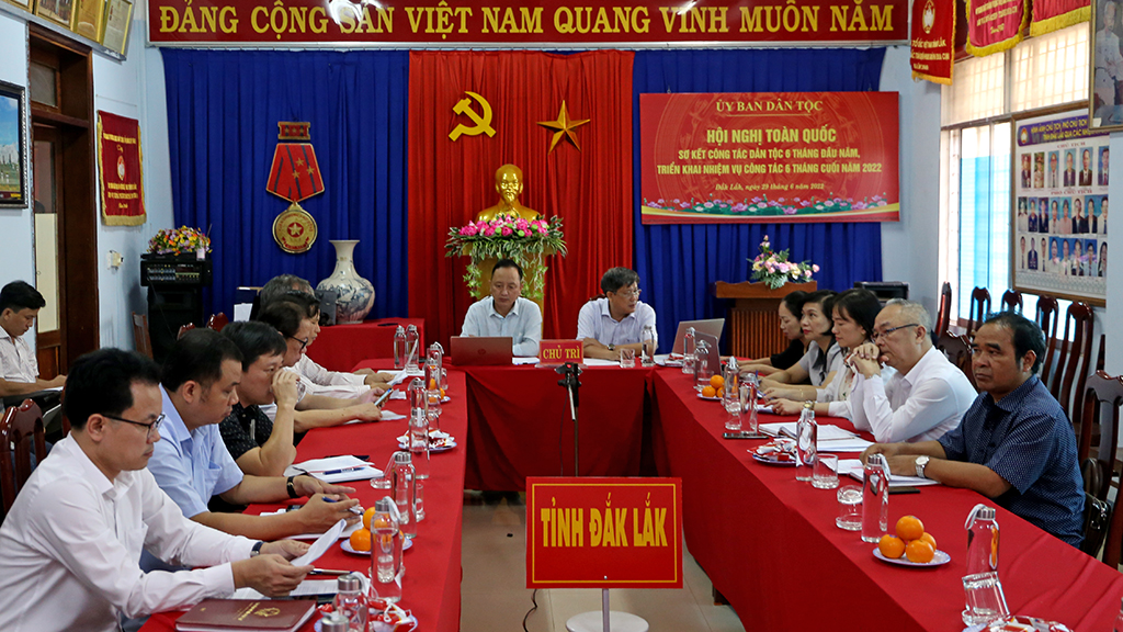 Hội nghị trực tuyến toàn quốc sơ kết công tác dân tộc 6 tháng đầu năm 2022