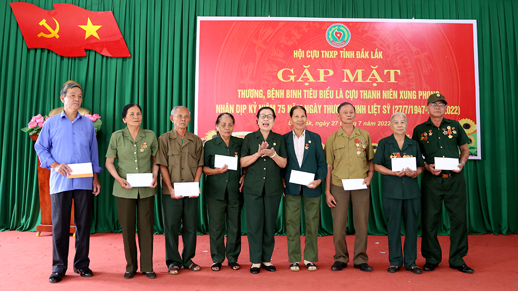 Hội Cựu Thanh niên xung phong tỉnh gặp mặt thương binh, bệnh binh tiêu biểu