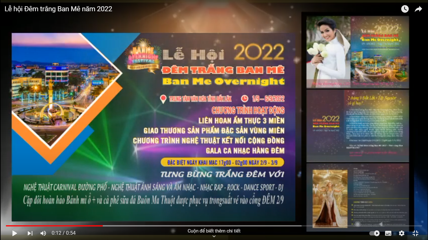 Lễ hội “Đêm Trắng Ban Mê” diễn ra từ ngày 1-6/9/2022