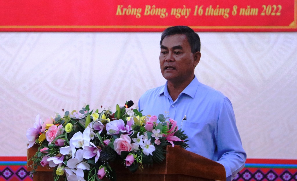 Đoàn công tác của Ban Thường vụ Tỉnh ủy làm việc với Ban Thường vụ Huyện ủy Krông Bông