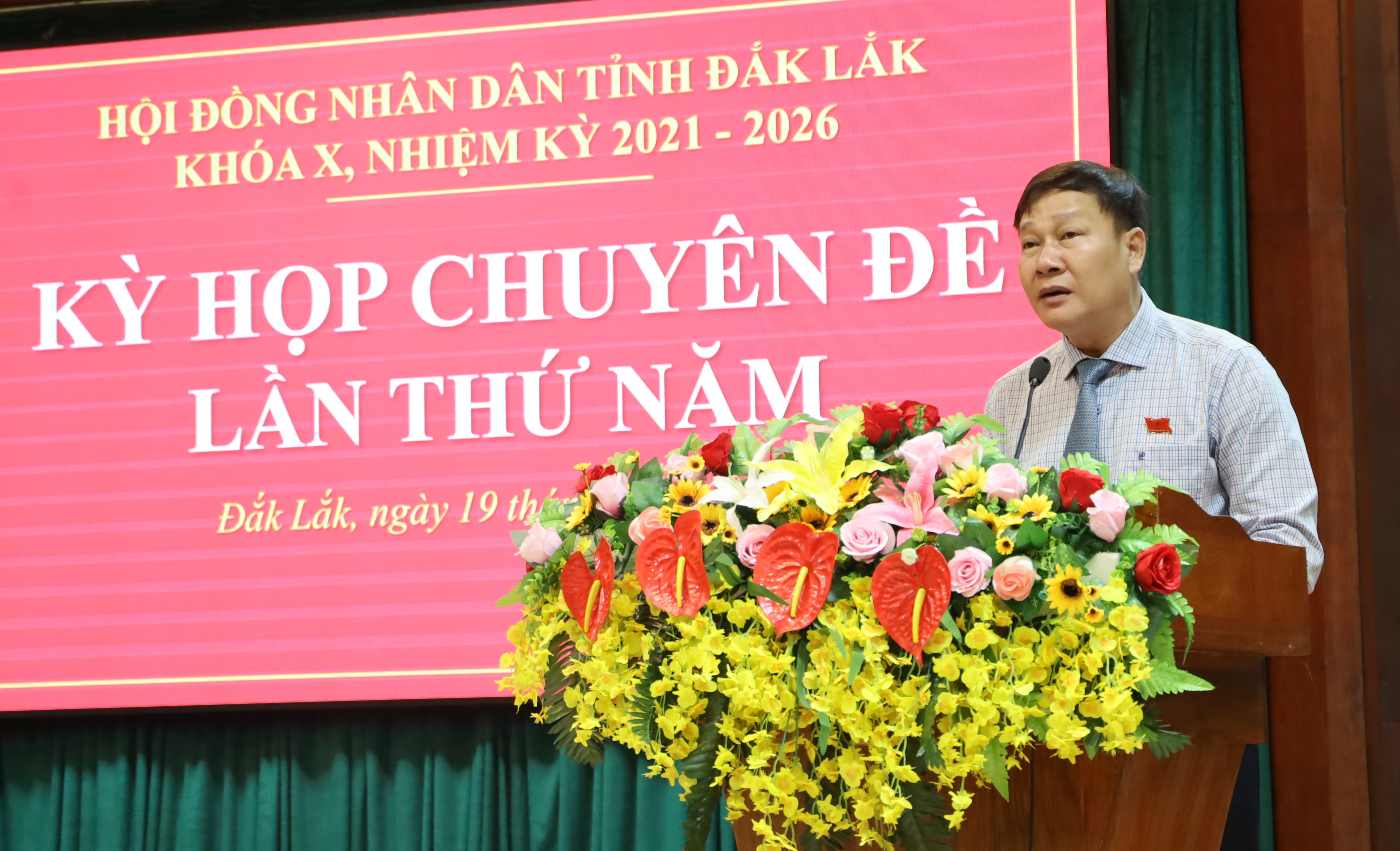 Khai mạc Kỳ họp chuyên đề lần thứ năm, HĐND tỉnh khóa X, nhiệm kỳ 2021-2026