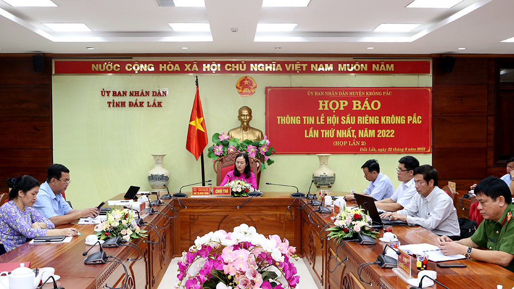 Họp báo thông tin Lễ hội Sầu riêng Krông Pắc lần thứ Nhất năm 2022