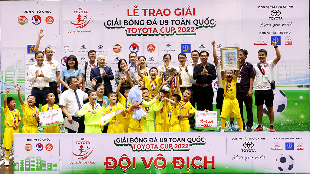 Giải bóng đá U9 toàn quốc Toyota cup năm 2022: Sông Lam Nghệ An vô địch thuyết phục
