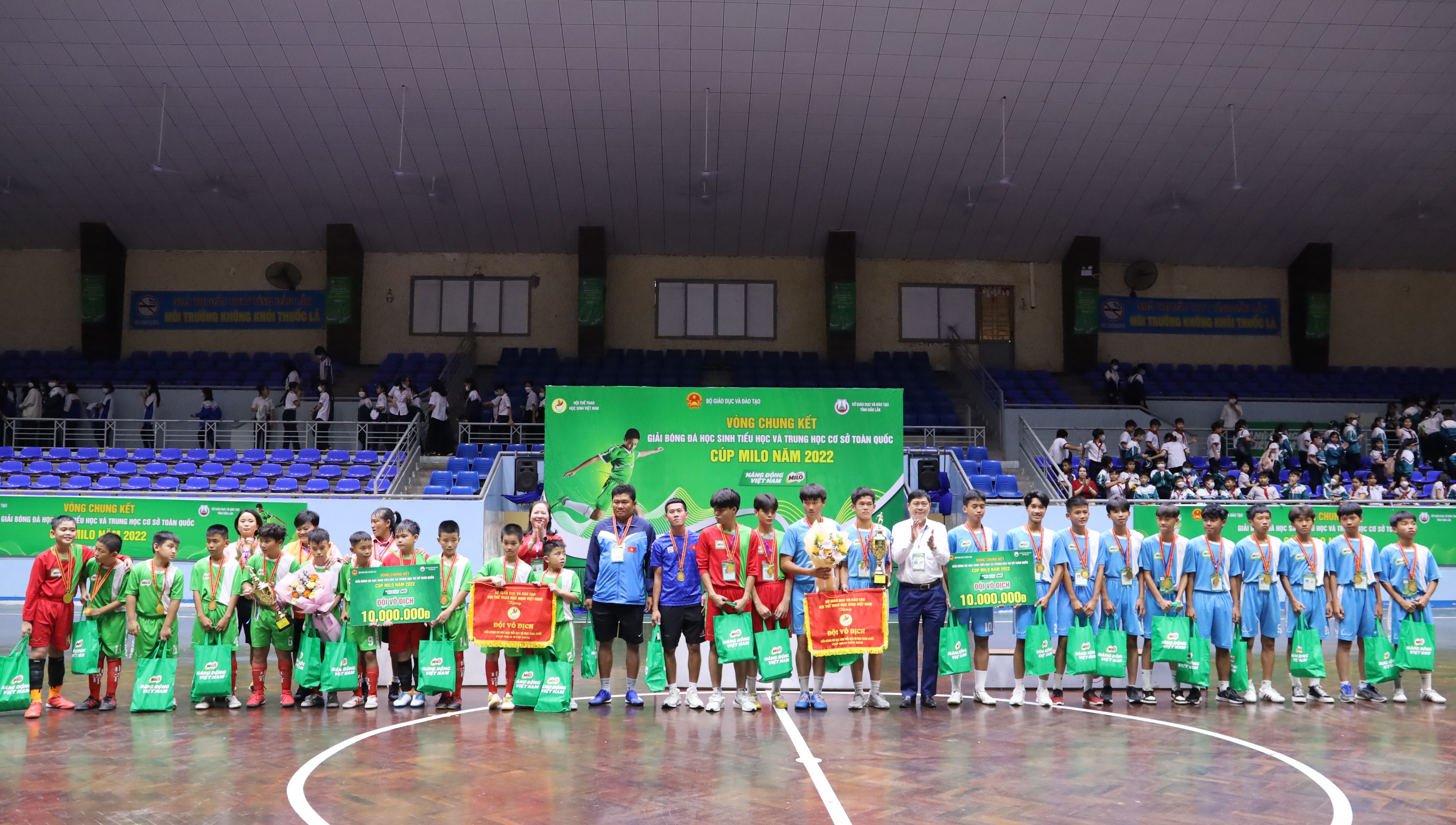 Bế mạc Vòng chung kết giải Bóng đá học sinh Tiểu học và THCS toàn quốc Cúp Milo năm 2022