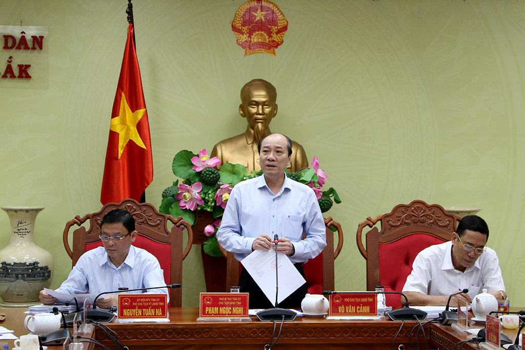 Họp thành viên UBND tỉnh thông qua nội dung trình Kỳ họp HĐND tỉnh khóa X