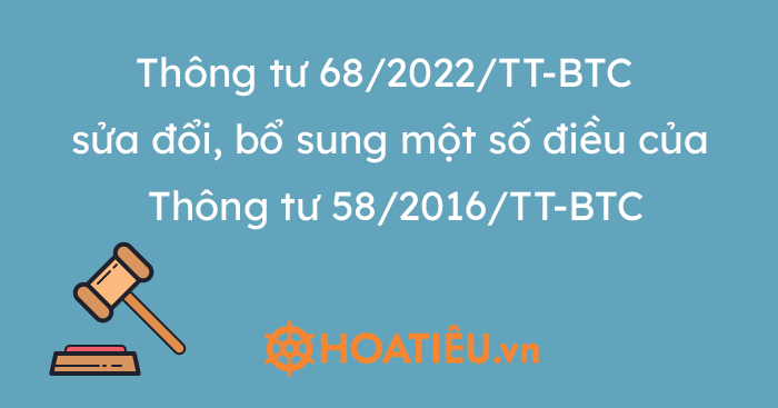Triển khai Thông tư số 68/2022/TT-BTC ngày 11/11/2022 của Bộ trưởng Bộ Tài chính