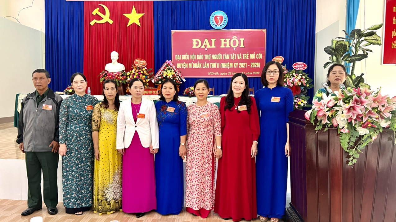 Đại hội đại biểu Hội Bảo trợ Người tàn tật và trẻ mồ côi huyện M’drắk lần thứ II, nhiệm kỳ 2021-2026