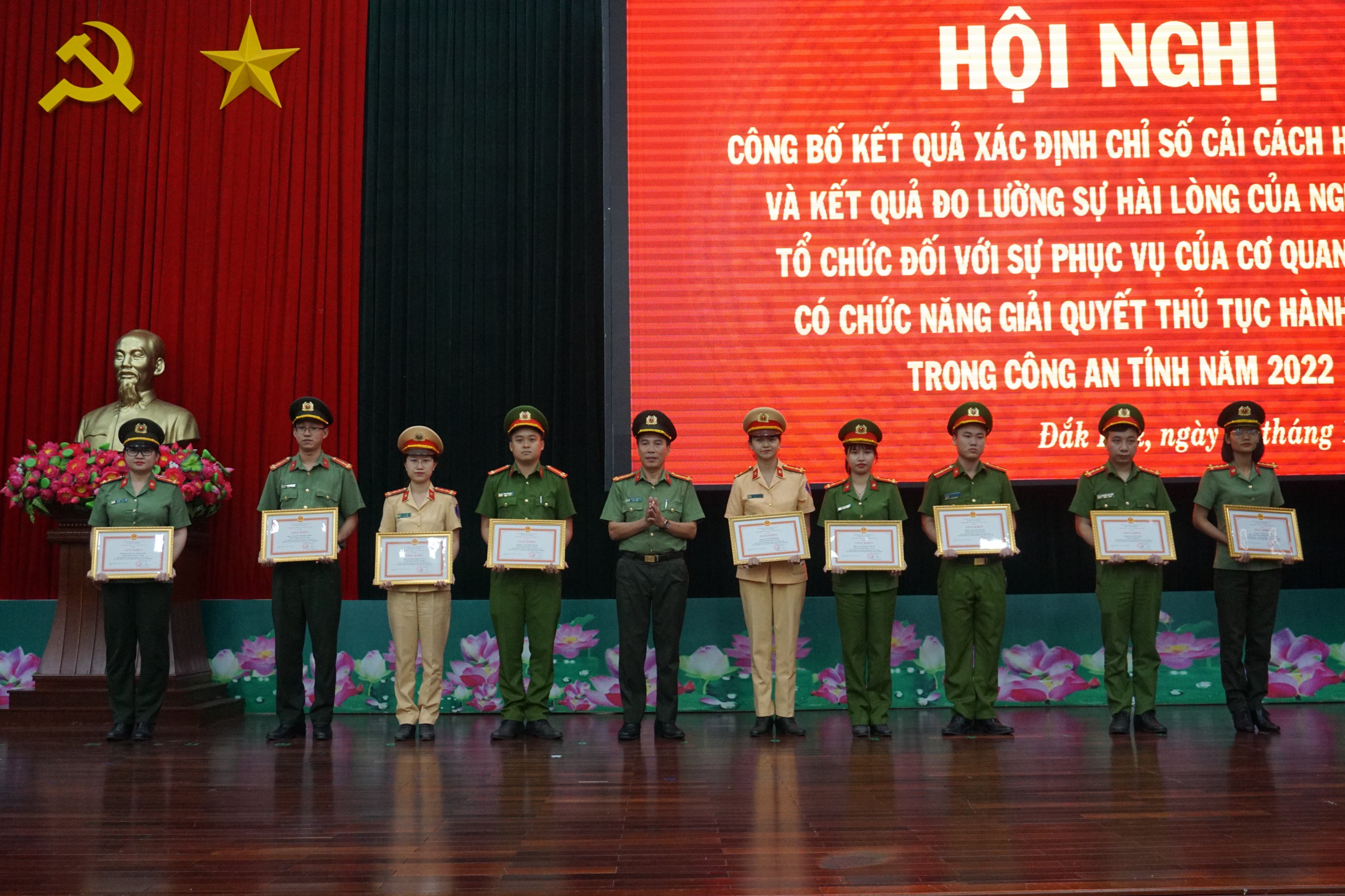 Hội nghị công bố chỉ số cải cách hành chính trong Công an tỉnh Đắk Lắk năm 2022