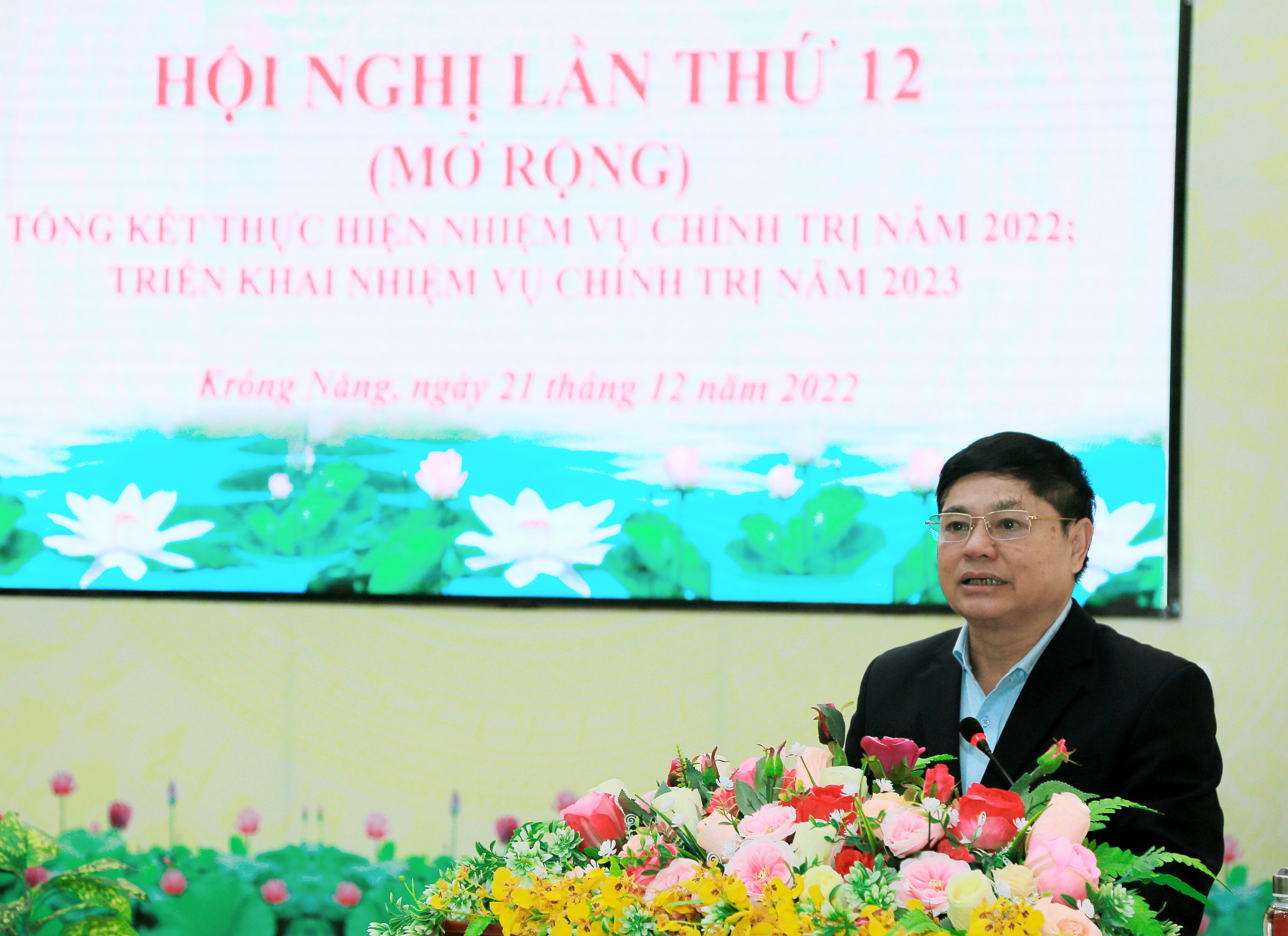 Hội nghị Ban Chấp hành Đảng bộ huyện Krông Năng lần thứ 12 (mở rộng)