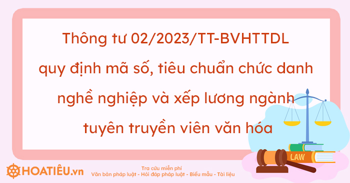 Triển khai Thông tư số 02/2023/TT-BVHTTDL của Bộ Văn hóa, Thể thao và Du lịch