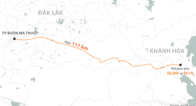 Phê duyệt hơn 10.436 tỉ đồng đầu tư dự án thành phần 2 Cao tốc Khánh Hòa- Buôn Ma Thuột giai đoạn 1.