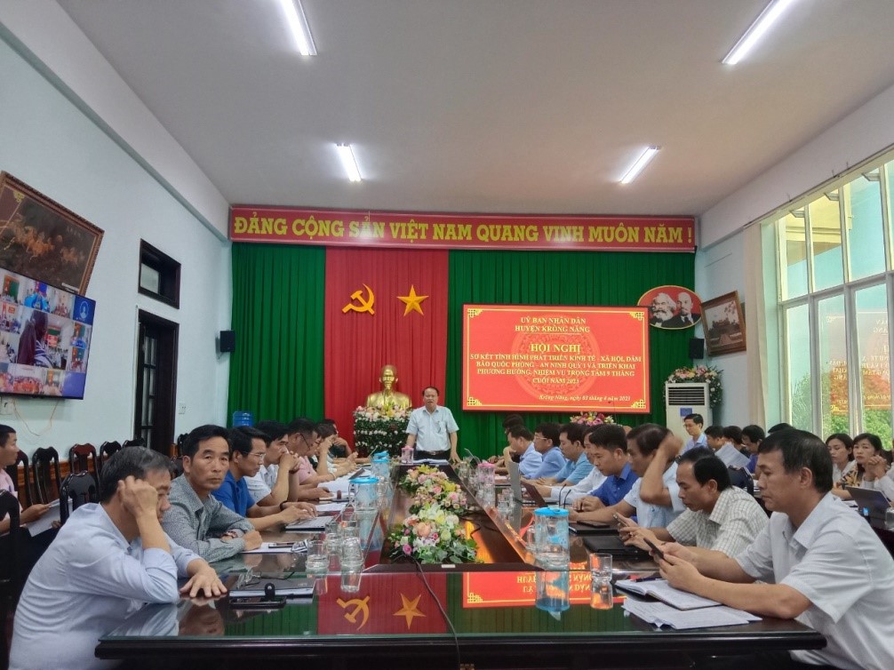 Krong Nang District People's Committee deploys tasks in the second quarter of 2023.