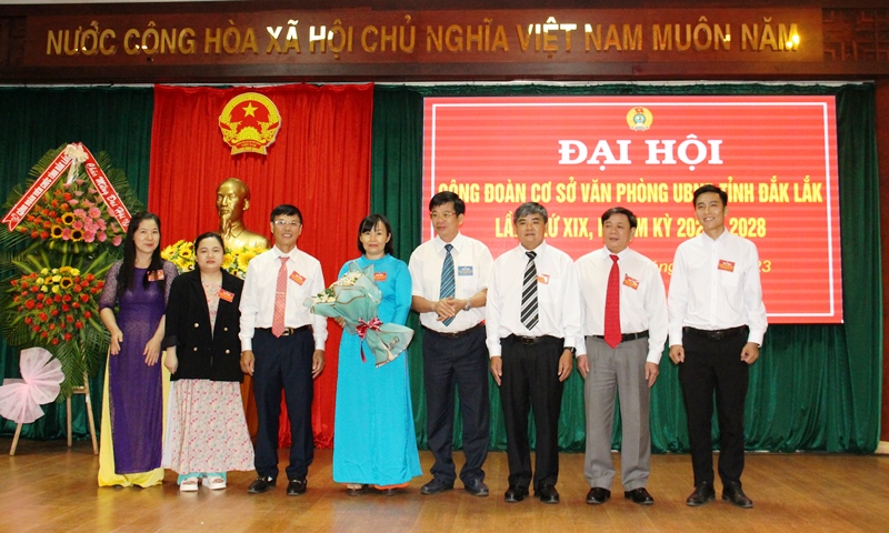 Đại hội Công đoàn cơ sở Văn phòng UBND tỉnh lần thứ XIX, nhiệm kỳ  2023-2028.