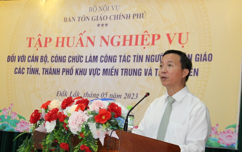 Tập huấn kỹ năng, nghiệp vụ công tác tín ngưỡng tôn giáo khu vực Miền trung và Tây Nguyên.