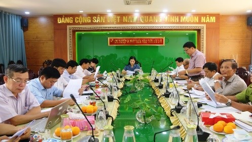The provincial People's Council's inspection delegation have a meeting with the Department of Agriculture and Rural Development