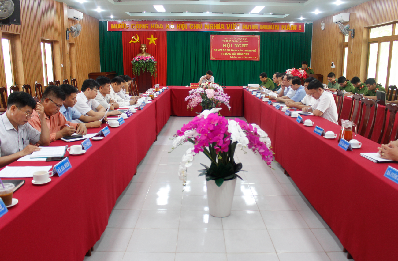 UBND huyện Buôn Đôn sơ kết thực hiện Đề án 06 của Chính phủ