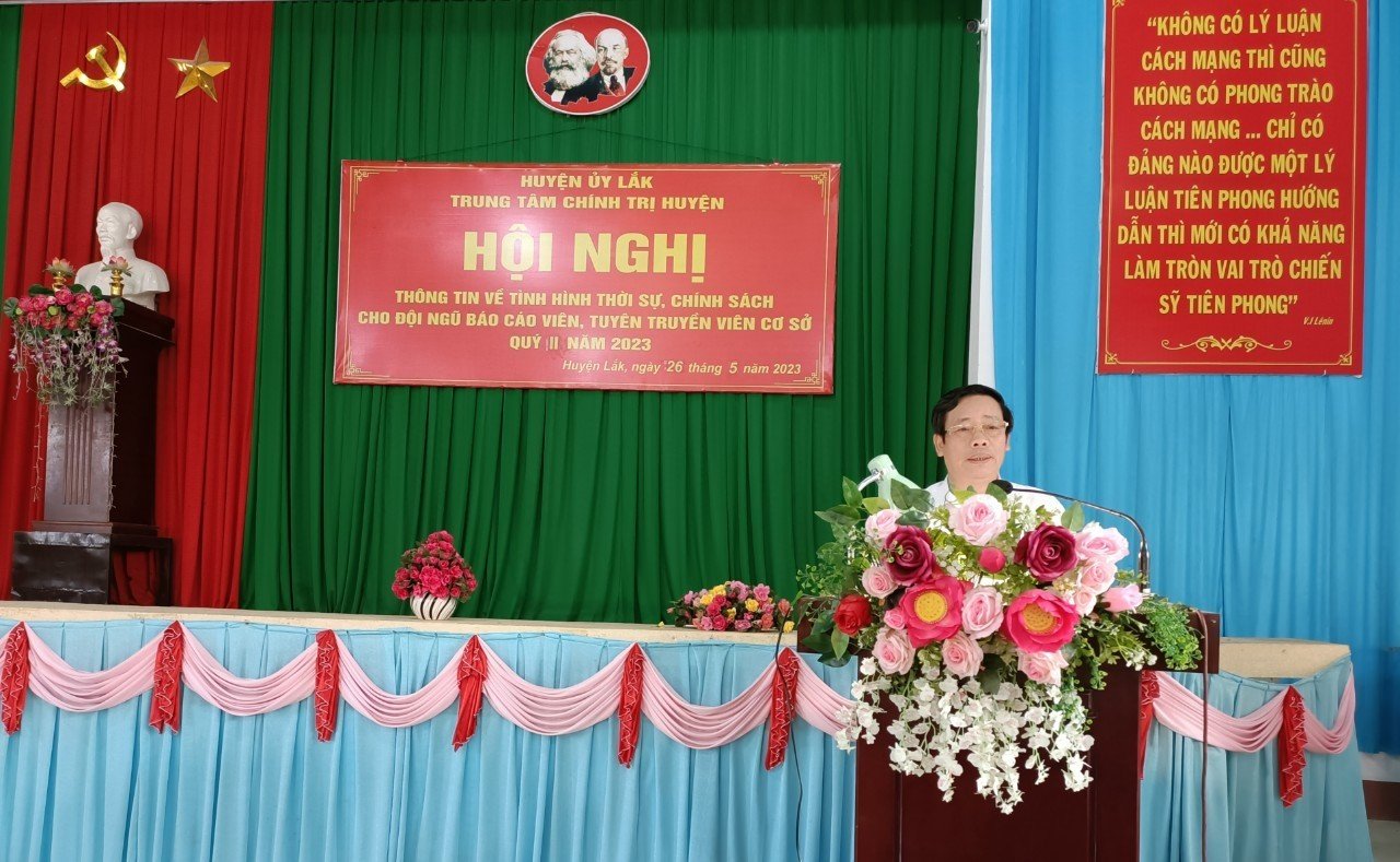 Thông tin tình hình thời sự, chính sách cho đội ngũ báo cáo viên, tuyên truyền viên ở cơ sở