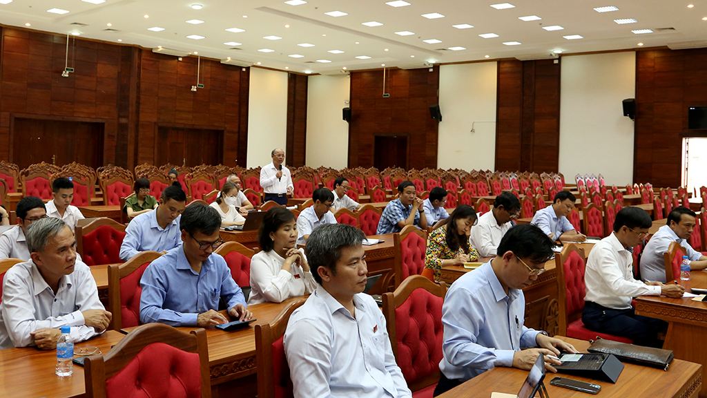 Kỳ họp thứ Sáu, HĐND tỉnh khóa X tiến hành thảo luận tại tổ