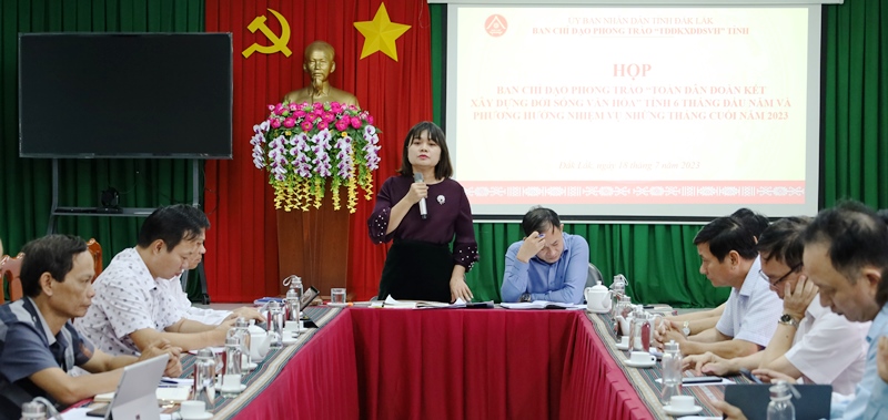 Ban Chỉ đạo phong trào “Toàn dân đoàn kết xây dựng đời sống văn hóa” triển khai nhiệm vụ 6 tháng cuối năm 2023