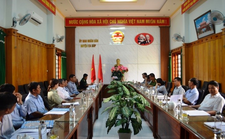 Inspection of disaster prevention and mitigation work in Ea Sup district