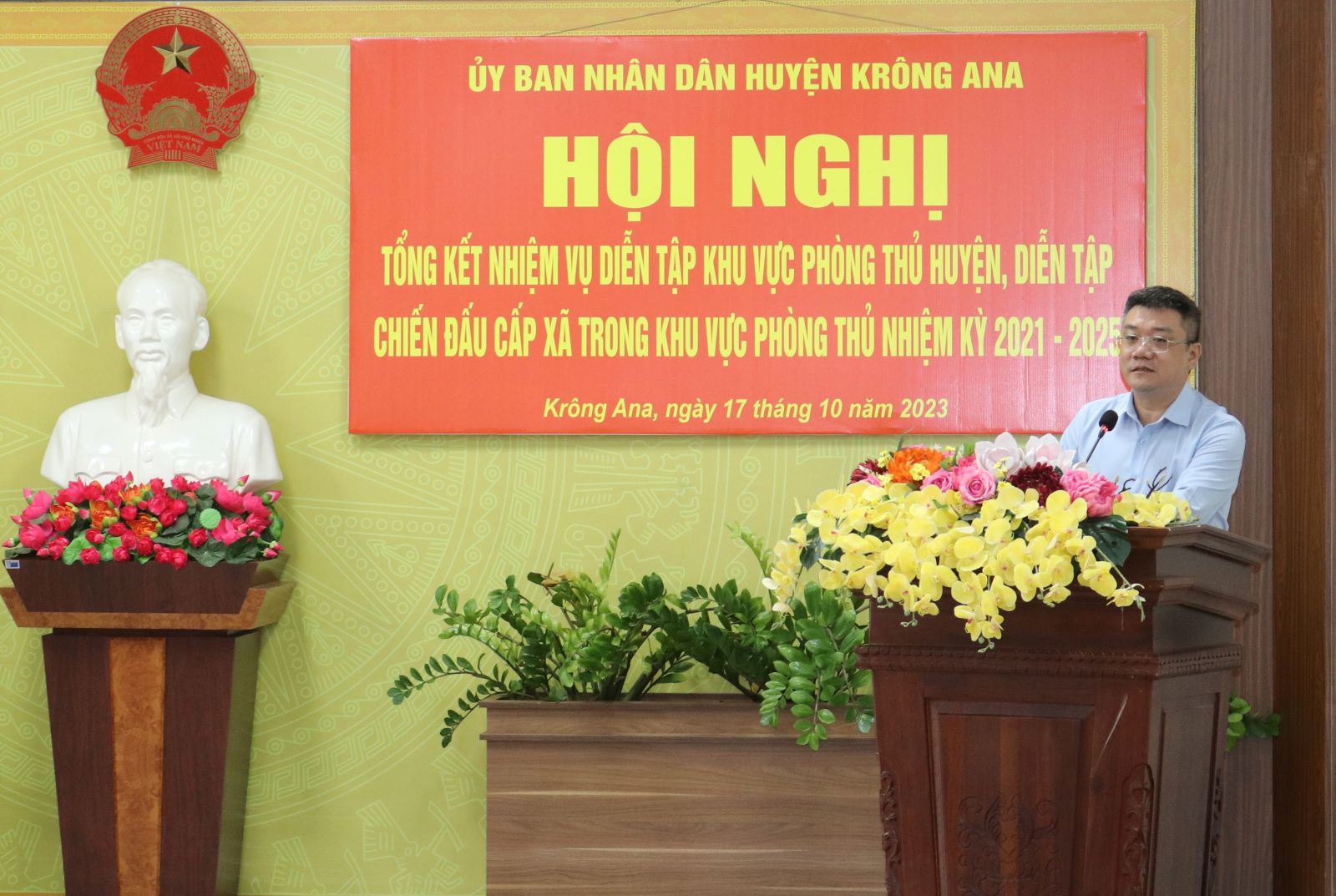 Tổng kết nhiệm vụ diễn tập khu vực phòng thủ huyện, diễn tập chiến đấu cấp xã trong khu vực phòng thủ