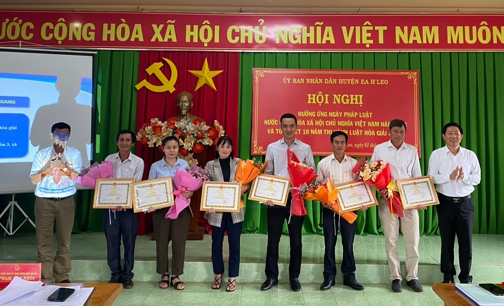 Huyện Ea H’leo tổng kết 10 năm thi hành Luật hòa giải ở cơ sở