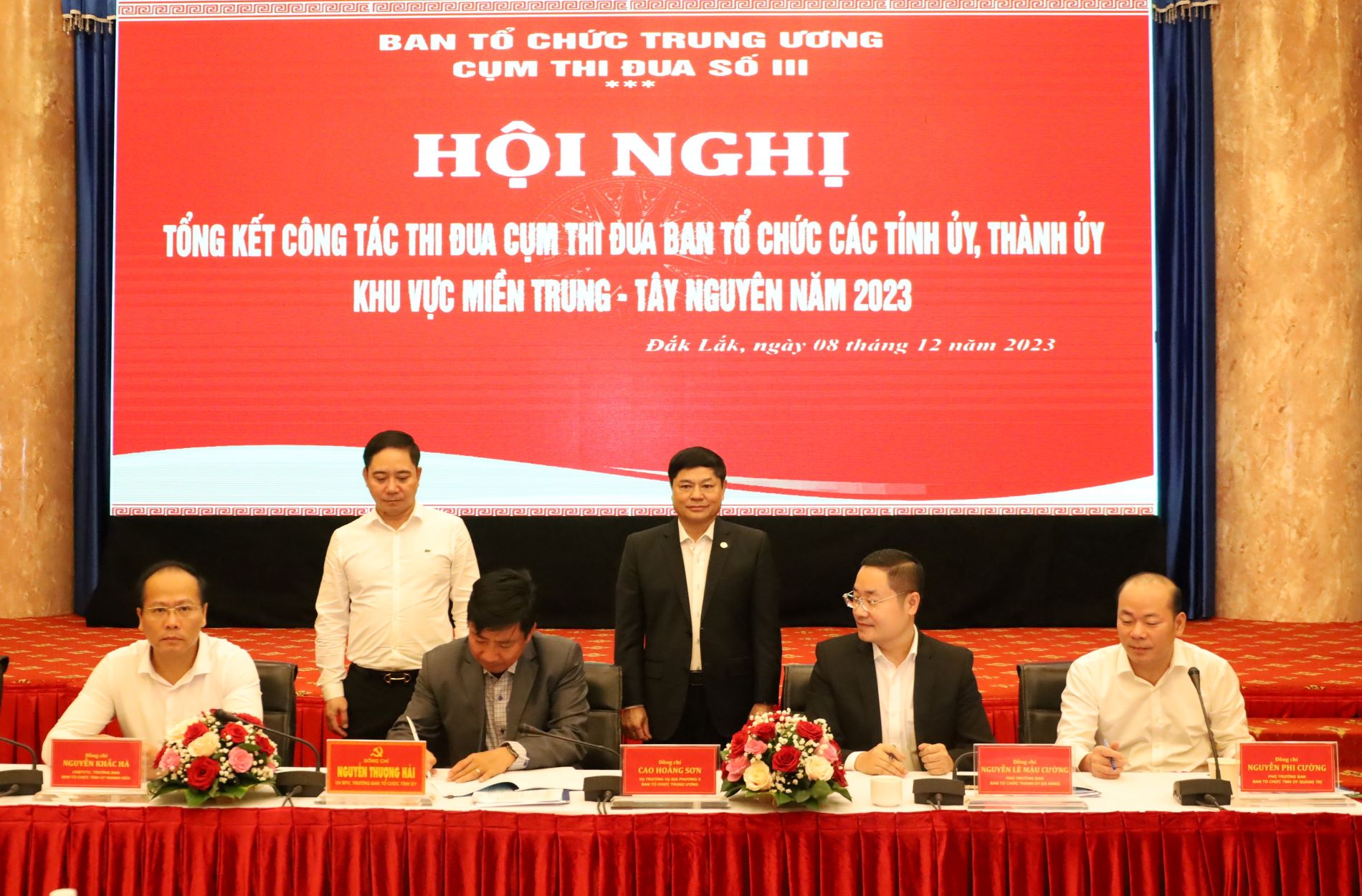 Cụm thi đua Ban Tổ chức các tỉnh ủy, thành ủy khu vực miền Trung – Tây Nguyên tổng kết công tác năm 2023