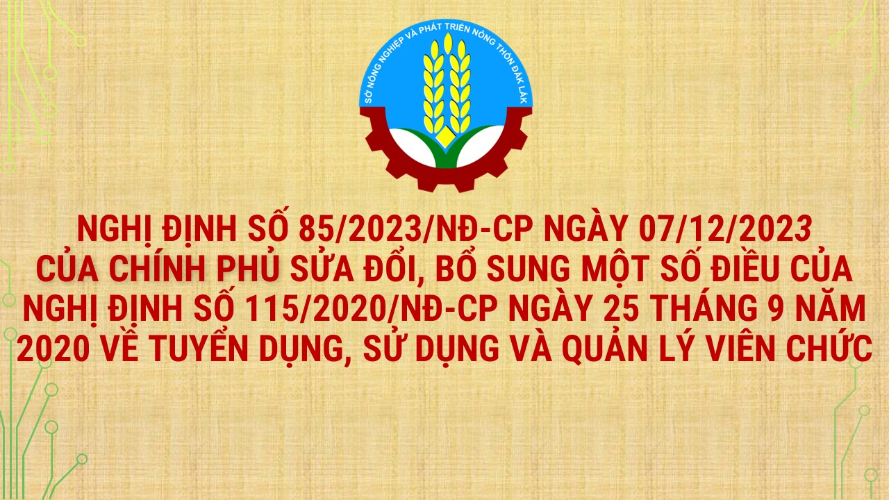 Quyết định về việc công bố Danh mục thủ tục hành chính quy định tại Nghị định số 85/2023/NĐ-CP ngày 07 tháng 12 năm 2023 của Chính phủ sửa đổi