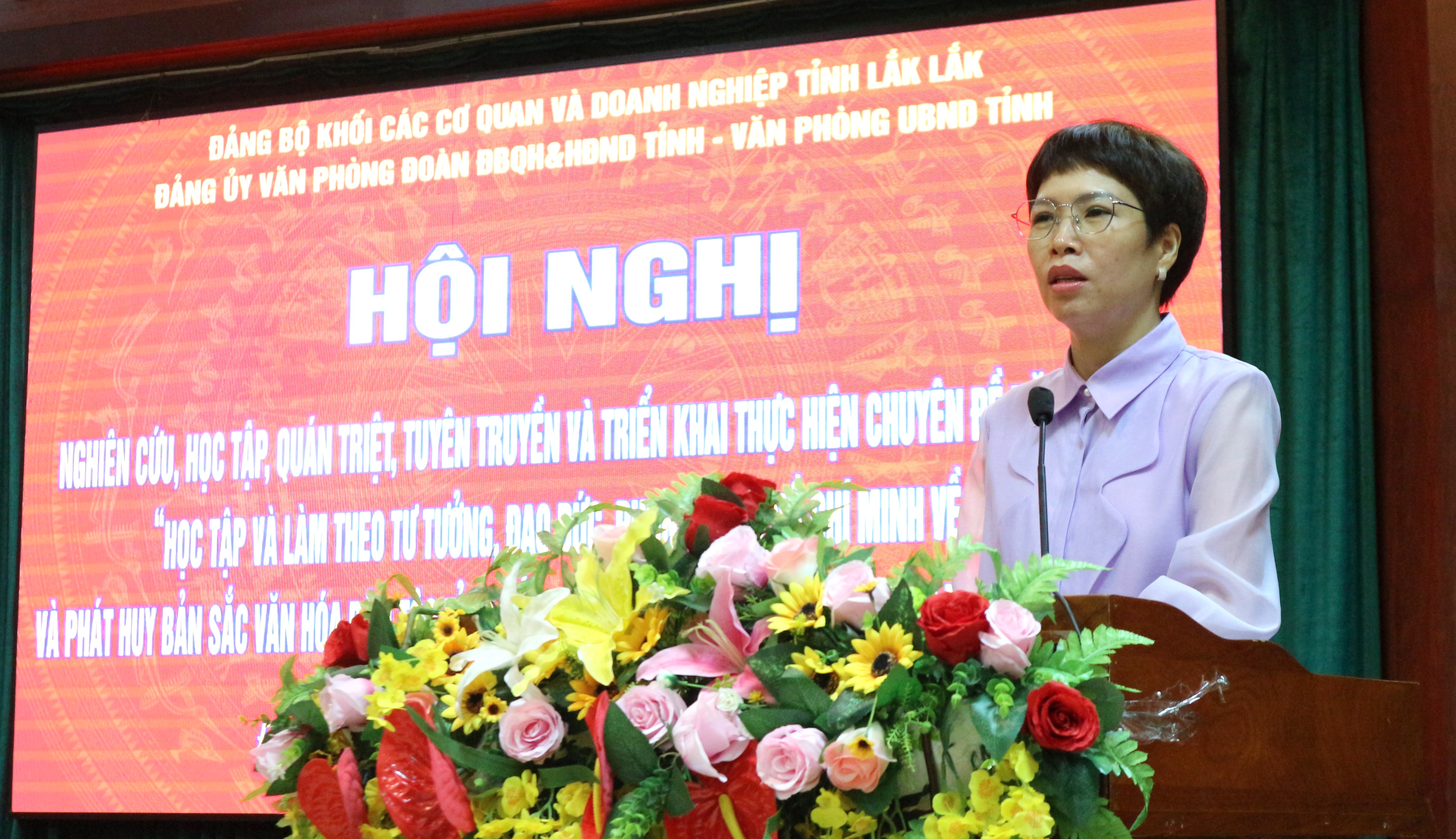 Đảng ủy Văn phòng Đoàn đại biểu Quốc hội và HĐND tỉnh - Đảng ủy Văn phòng UBND tỉnh Đắk Lắk tổ chức hội nghị học tập và làm theo tư tưởng, đạo đức, phong cách Hồ Chí Minh chuyên đề năm 2024