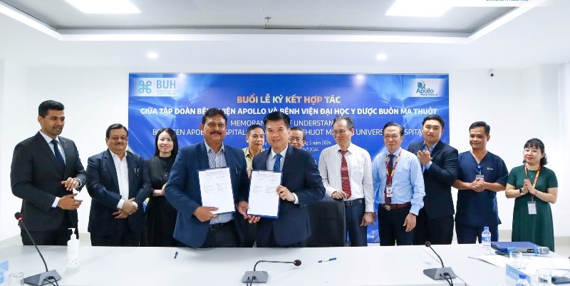 Bệnh viện Đại học Y dược Buôn Ma Thuột và Tập đoàn Bệnh viện Apollo -Ấn Độ ký kết hợp tác