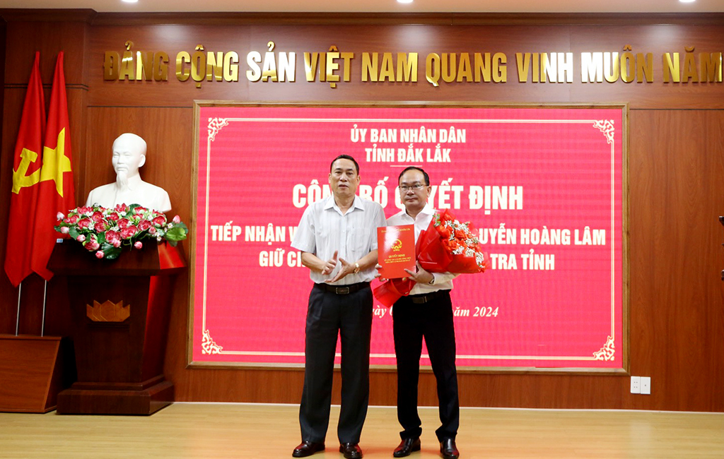 Công bố Quyết định bổ nhiệm Phó Chánh Thanh tra tỉnh