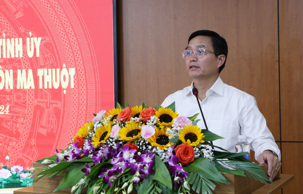 Đoàn công tác của Ban Thường vụ Tỉnh ủy làm việc với Ban Thường vụ Thành ủy Buôn Ma Thuột