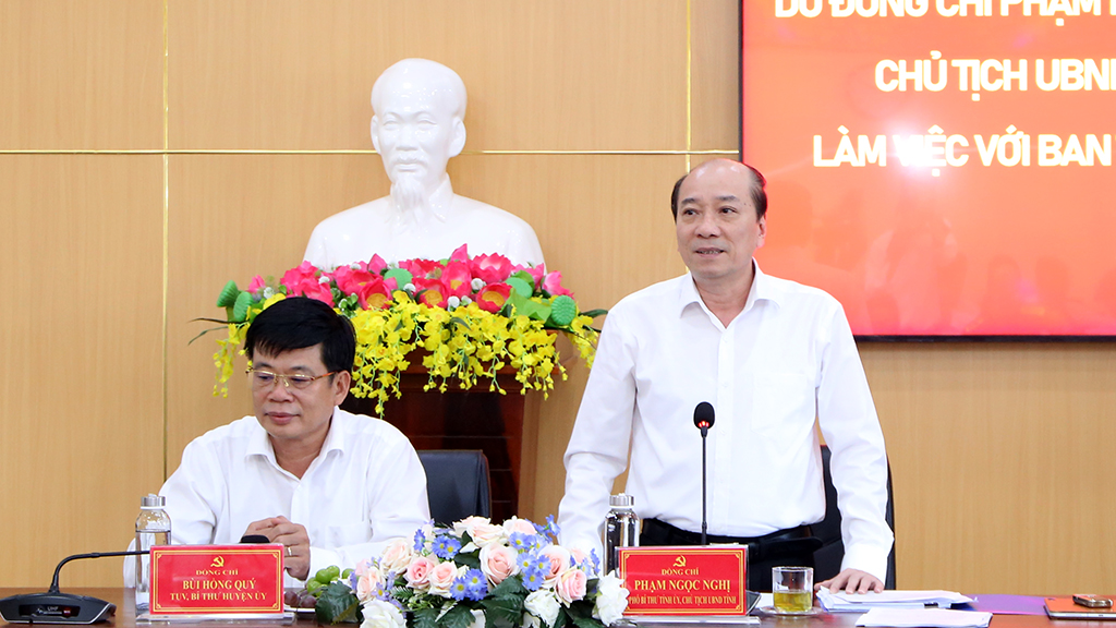 Ban Thường vụ Tỉnh ủy làm việc với Ban Thường vụ Huyện ủy Ea Súp