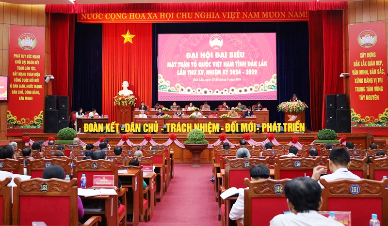 Phiên làm việc thứ nhất Đại hội đại biểu MTTQ Việt Nam tỉnh Đắk Lắk lần thứ XV, nhiệm kỳ 2024-2029