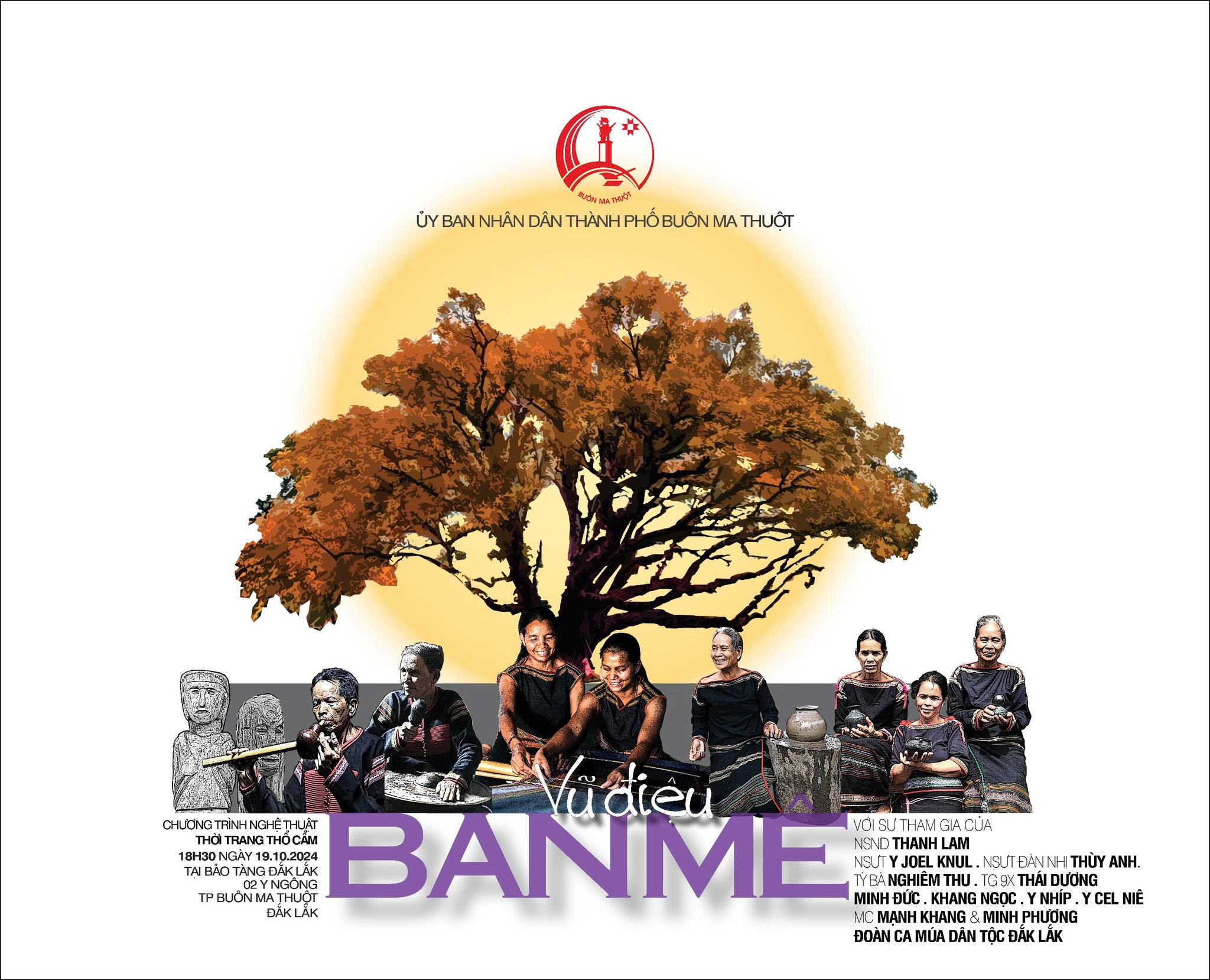 Biểu diễn thời trang thổ cẩm truyền thống “Vũ điệu Ban Mê” vào tối ngày 19/10 tại Bảo tàng Đắk Lắk