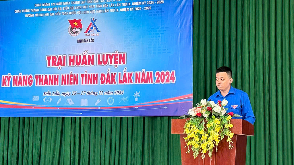 Khai mạc Trại huấn luyện kỹ năng thanh niên tỉnh Đắk Lắk năm 2024.