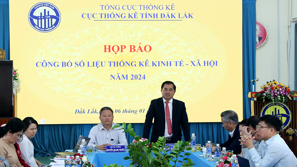 Họp báo công bố số liệu thống kê kinh tế - xã hội tỉnh năm 2024
