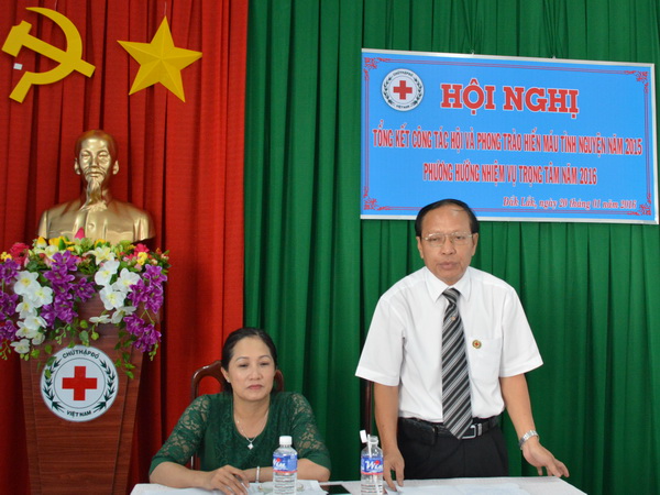 Hội Chữ thập đỏ tỉnh tổng kết công tác hội và phong trào hiến máu tình nguyện năm 2015