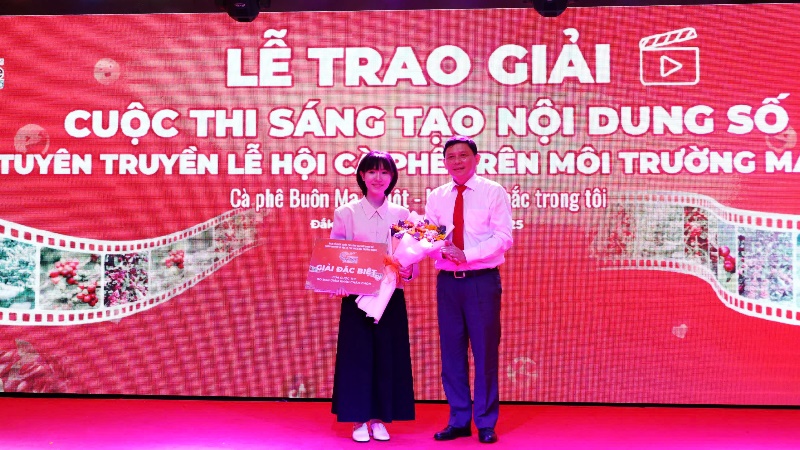 Tác phẩm “Cà phê - Điểm tựa của những giấc mơ” đạt giải Đặc biệt Cuộc thi sáng tạo nội dung số tuyên truyền Lễ hội Cà phê