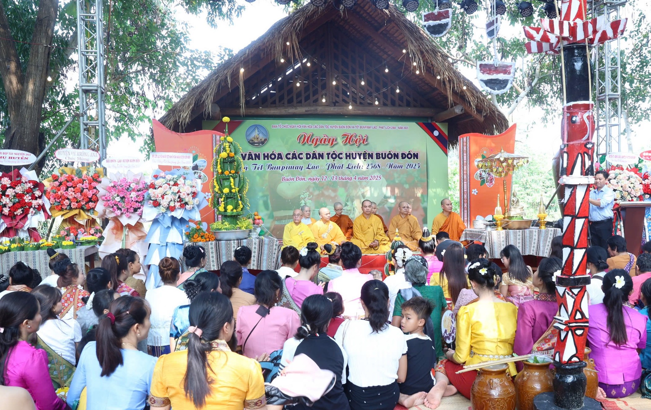 Đặc sắc Tết Bunpimay - Lào Phật lịch 2568 năm 2025 tại Đắk Lắk