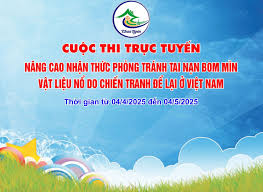 Triển khai cuộc thi trực tuyến “Nâng cao nhận thức phòng tránh tai nạn bom mìn, vật nổ sau chiến tranh ở Việt Nam”
