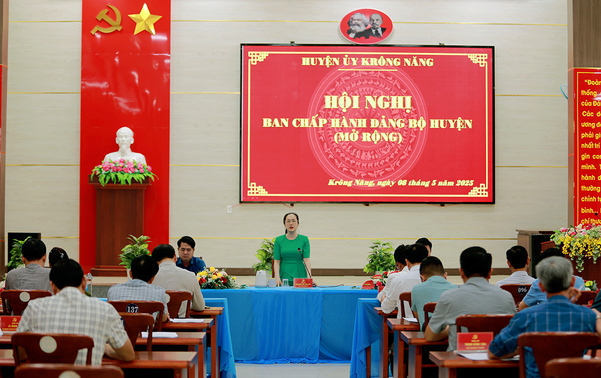 Hội nghị Ban Chấp hành Đảng bộ huyện Krông Năng mở rộng