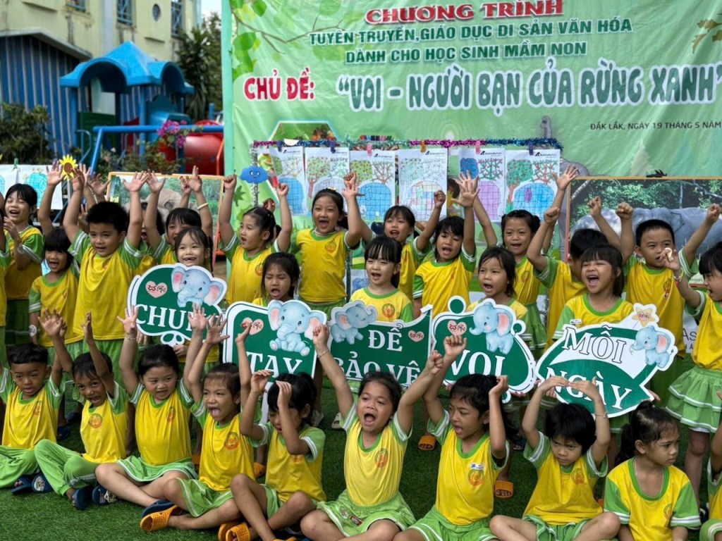 Giáo dục di sản thú vị dành cho học sinh mầm non: “Voi - Người bạn của rừng xanh”